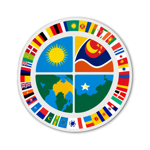 Logo de los BRICS con Banderas de Países Miembros