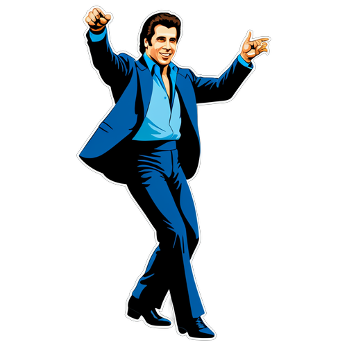 John Travolta Dansemove Sticker