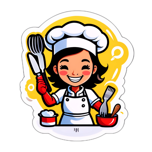 Adesivo da Arlete Salles como Chef