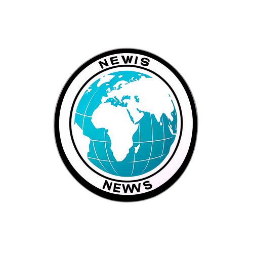 Стикер с символом новостей региона в современном минималистичном стиле