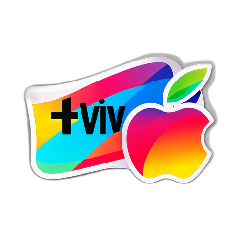 Pegatina Colorida del Logo de Apple TV