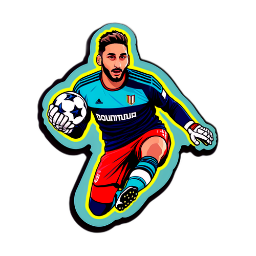Actionfylt klistremerke av Donnarumma