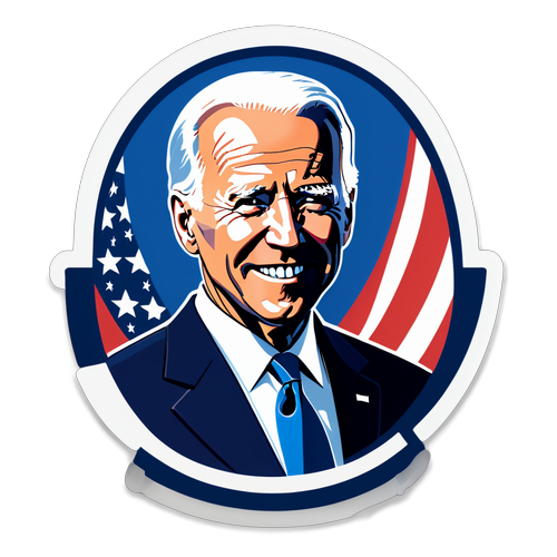 Autocollant célébrant Joe Biden