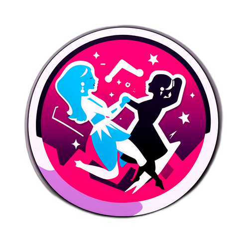 Rita TikTok-logotyp med en graf av en dansande par