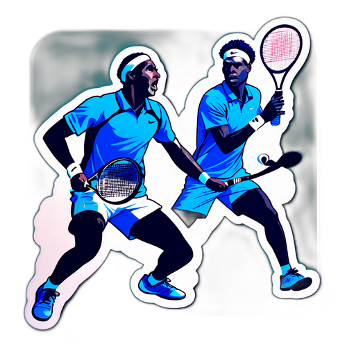 ATP 파이널의 강렬한 테니스 경기