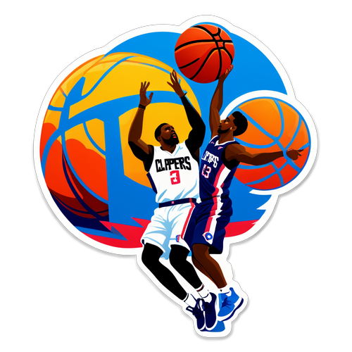 Basketbol na Hoop Sticker