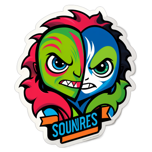 Vibrant Sticker Celebrating San Diego FC vs. Seattle Sounders Rivalry