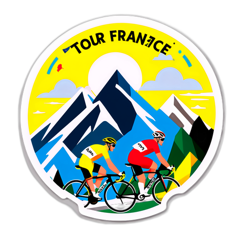 Aufkleber für die Tour de France 2025