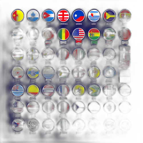 Sticker mit Flags der 24 Länder der Weltmeisterschafts-Qualifikationen