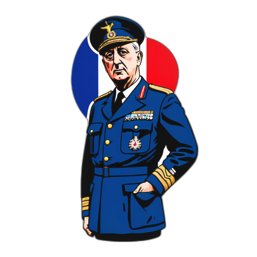 Charles de Gaulle Sticker Design