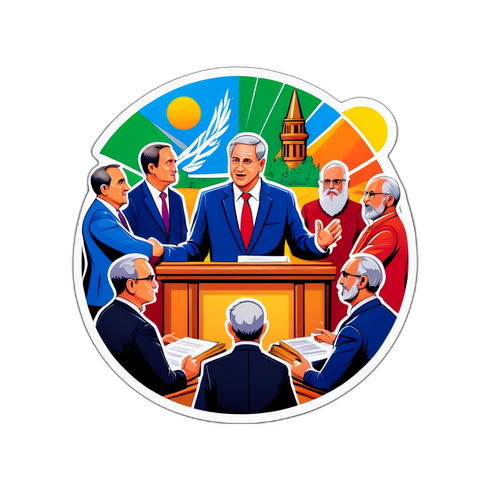 מדבקה צבעונית של הכנסת