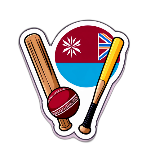 क्रिकेट-थीम वाला स्टिकर