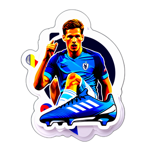 Sticker van Jan Vertonghen met een voetbalschoen