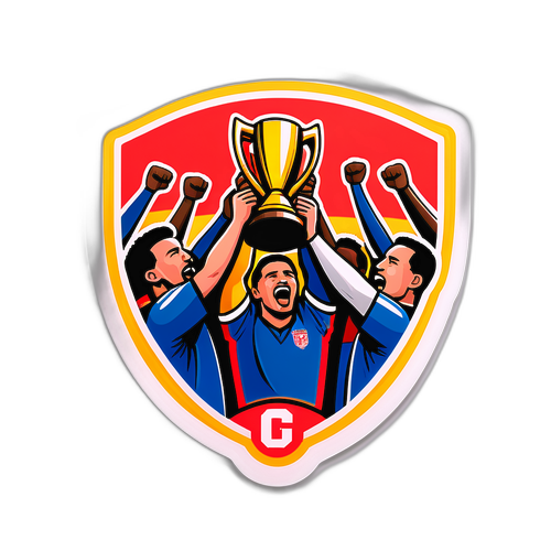 สติกเกอร์ถ้วยรางวัลฟุตบอล