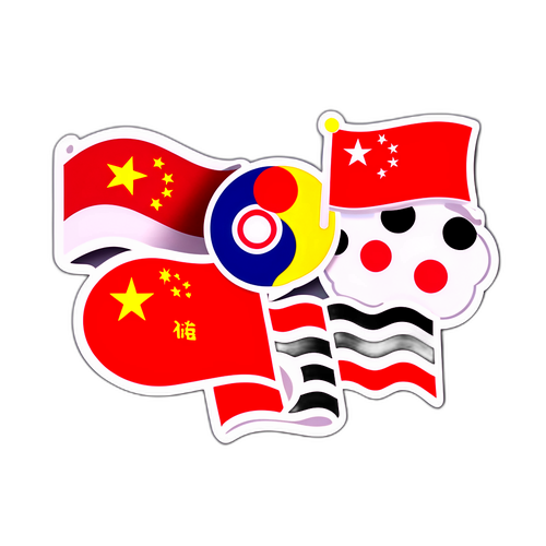 多元文化共存的贴纸