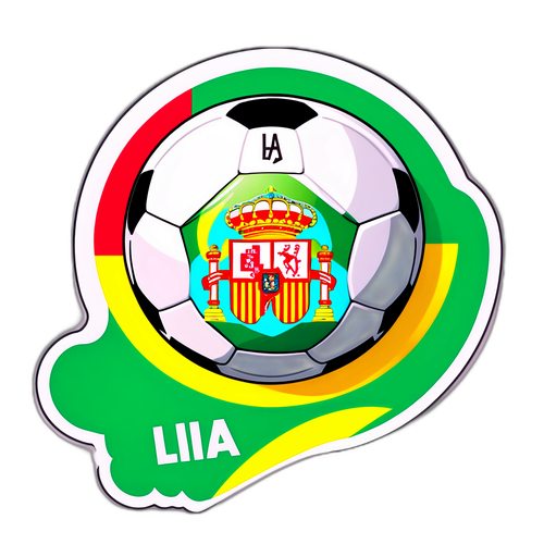 Ispanyol Bayrağı Desenli Futbol Topu Sticker