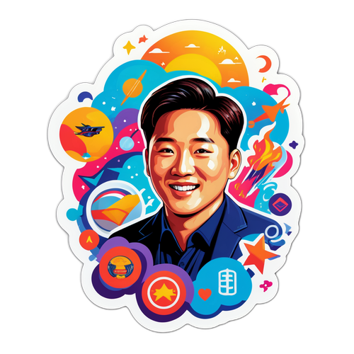 Stiker Berwarna-Warni Kim Young Dae