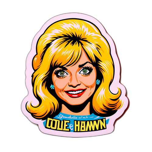 Goldie Hawn Retro Movie Sticker