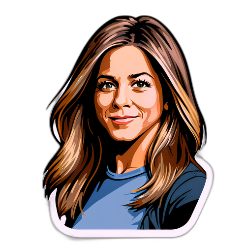 En konstnärlig tolkning av Jennifer Aniston i olika mode stilar