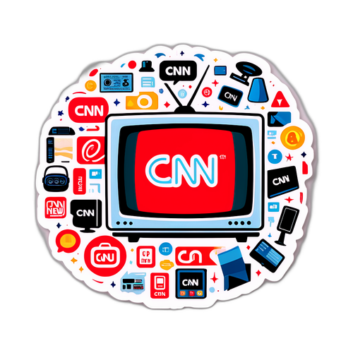Autocollant avec le logo de CNN