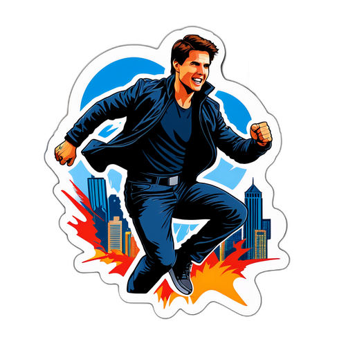 Odvážný akční samolepka Tom Cruise
