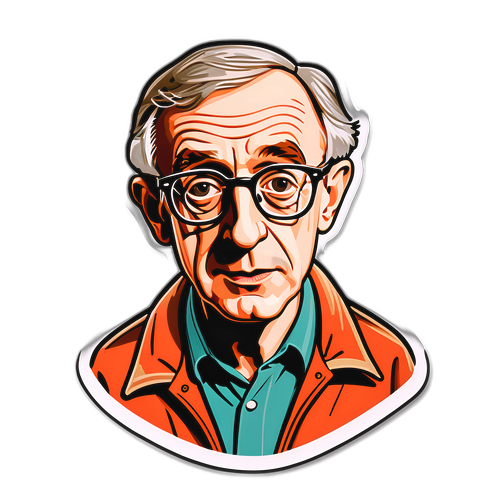 Woody Allen-inspired városi élet sticker