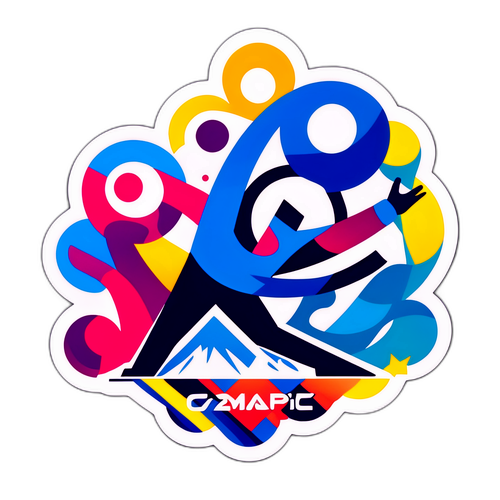 Дизайн наклейки, що представляє дух змагань і товариства Олімпіади-2026