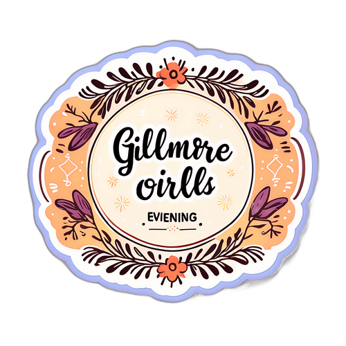 Samolepka s nápisem Gilmore Girls Evening