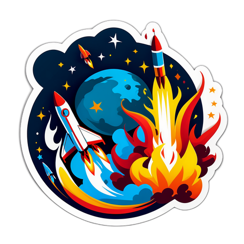 Стильна абстракція сили ракет