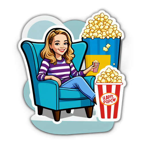 Otura ve Eğlen: Sydney Sweeney Popcorn Sticker'ı