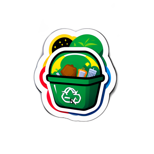 環保垃圾分類提醒貼紙