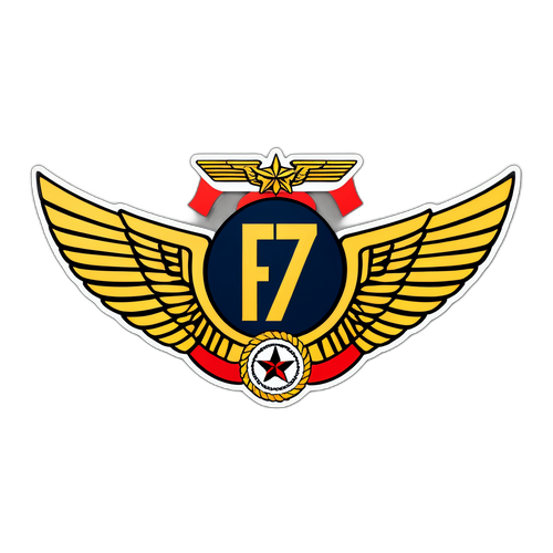 Symboler för Försvarsmakten med F 7 vingsnummer i stiliserad design