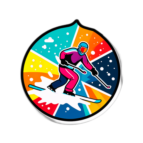 雪上运动主题贴纸