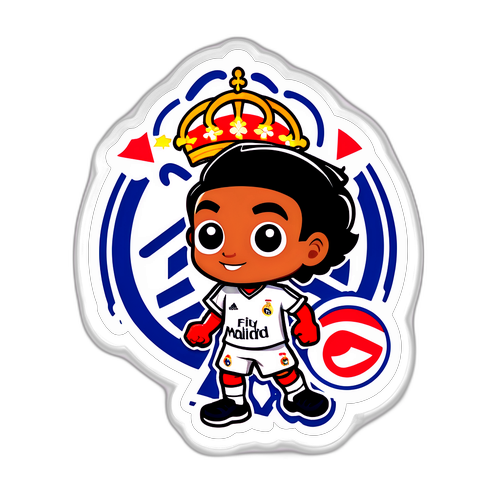 Sticker ng Real Madrid na may Chibi Players