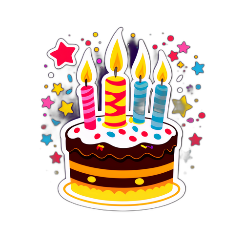 Стикер для 31 января с праздничными элементами