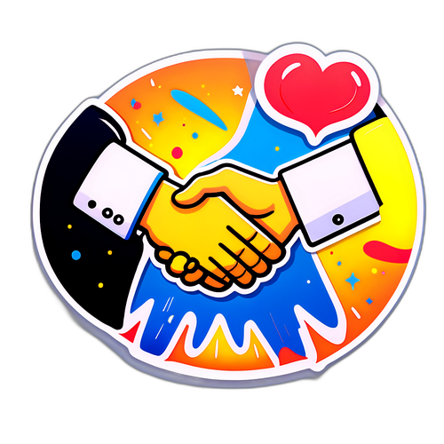 友谊与团结的贴纸