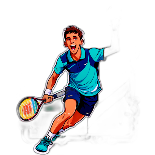 Victory Celebration of Alex de Minaur on the Tennis Court