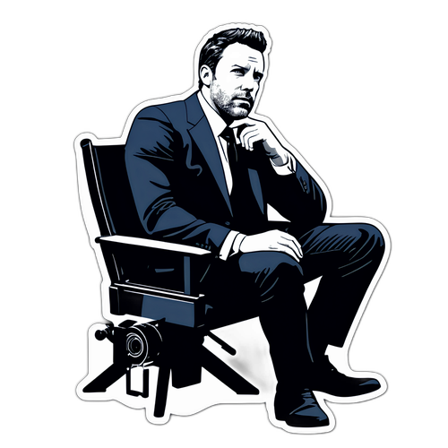 Stylowy naklejka z Benem Affleckiem