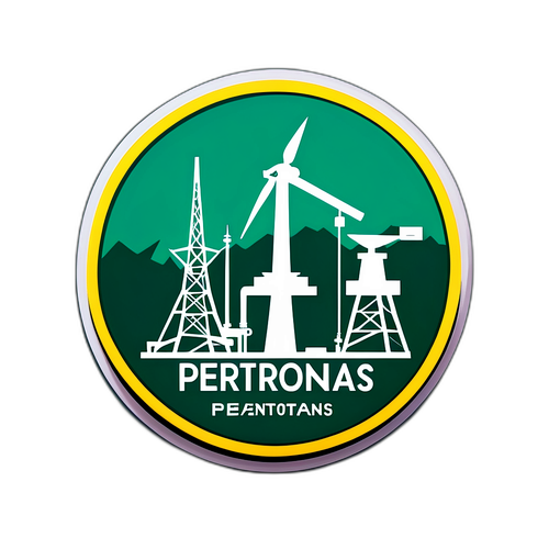 Stiker Grafik Modern Simbol Perkongsian Eni dan Petronas
