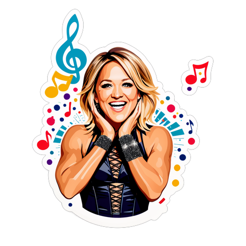 Helene Fischer Sticker im festlichen Bühnenoutfit