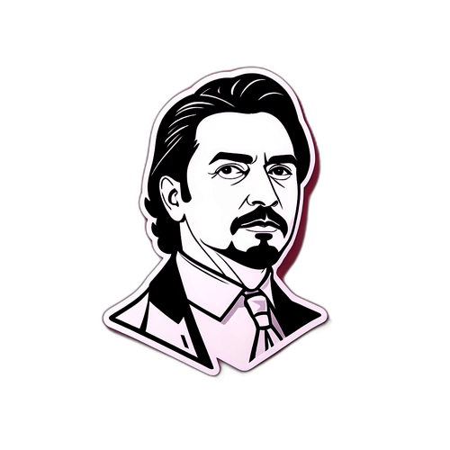 Diseño minimalista del rostro de Rodrigo Castillo