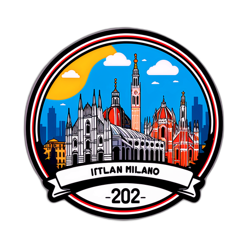 Silueta iconică a Milanului cu o notă de iarnă