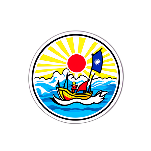 台灣傳統文化與貿易的融合貼紙
