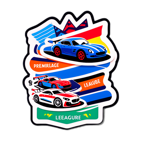 Sticker ya Ligi Kuu kama Njia inayoenda