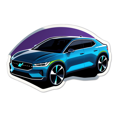 Oplev Fremtidens Kørsel! Polestar Sticker Design med Futuristiske Grafikker