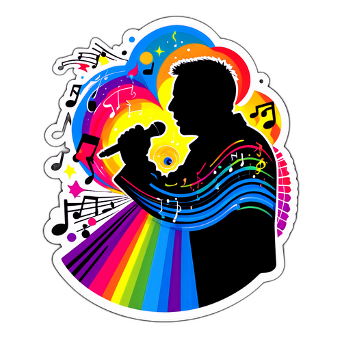 Silhouette di un performer musicale