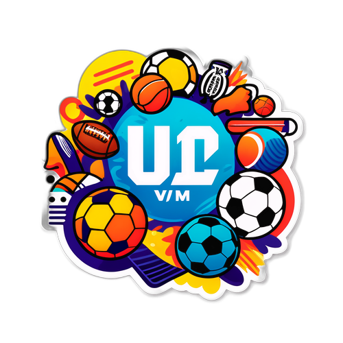 Vibrant U20 VM Sticker med Sportselementer