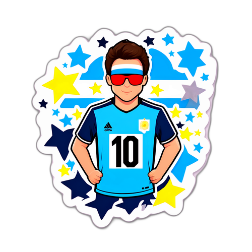 Sticker camiseta selección argentina número 10