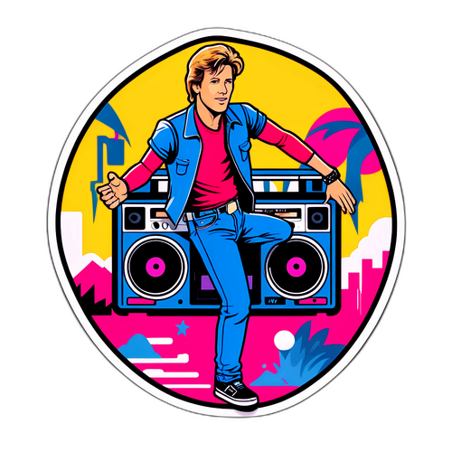 Nostalgic Jack Wagner MTV Scene Sticker