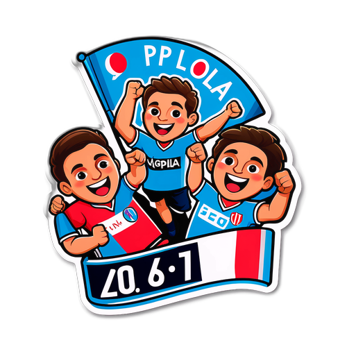 나폴리와 볼로냐 팬들이 함께 응원하는 스티커